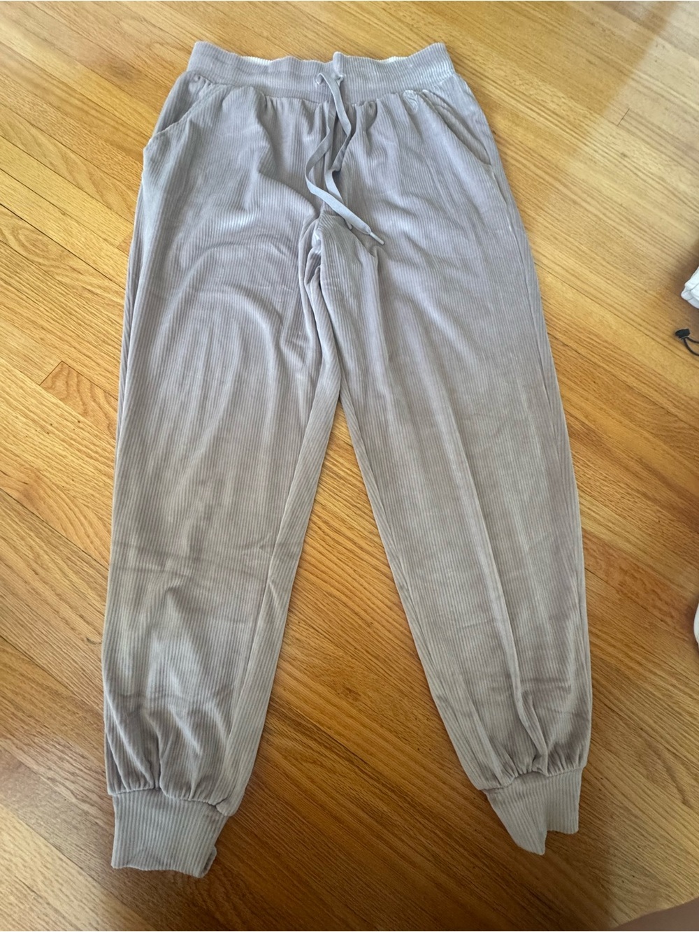 Victoria's Secret Ribbed Jogger Pants in Taupe